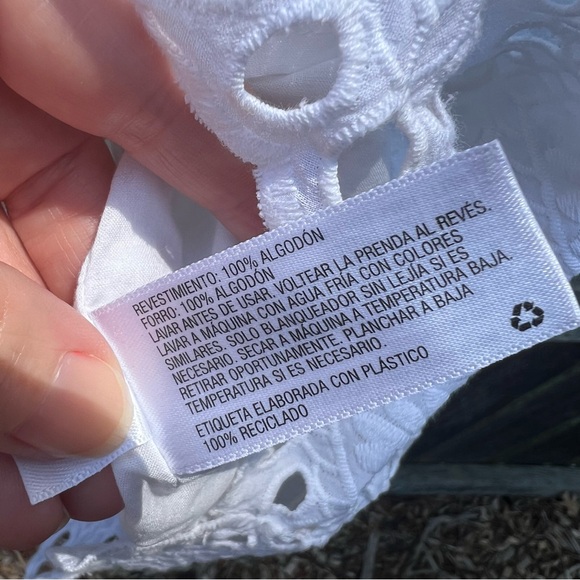 Girls White Lace Eyelet Blouse - Picture 7 of 10